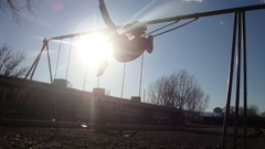 Trees woman school sunlight Swinging