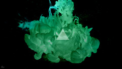 triangle ink smoke abstract digital art Green alberto seveso