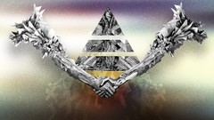 Triangles abstract Arms noise shaking hands selective coloring