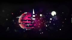 Triangles abstract circles 3d shapes spheres 1967 dark 