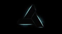 Triangles black background assassins creed logos Abstergo 