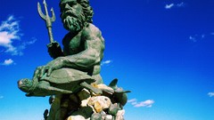 Trident Poseidon turtles blue skies Virginia Beach