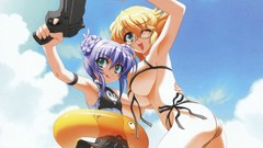 Tube glasses blondes green eyes wink meganekko Demonbane deus