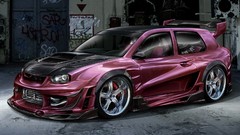 Tuning cars 3d Volkswagen Golf German cars extreme sports 