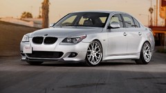 Tuning cars BMW side view bmw m5 gray cars