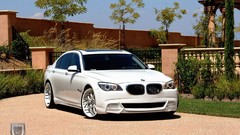 Tuning cars BMW Supercars Rims bmw 7 series white cars Asanti 