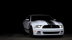 Tuning cars boss 302 white cars tuned Ford Mustang Shelby