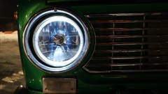 Tuning cars close-up front view headlights vehicles classic 