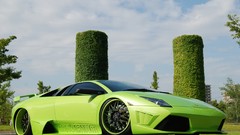 Tuning cars Lamborghini Supercars Italian Rims green cars 