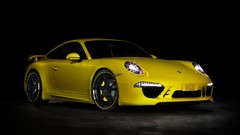 Tuning cars techart porsche 911 yellow cars