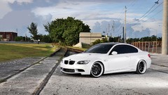 Tuning cars vehicles white cars tuned BMW M3 E92
