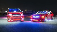 Tuning neon cars Slammed Lexus LS Toyota Celsior