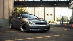 Tuning sports cars parking lot