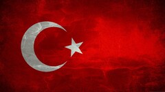 Turkey flag Half Moon red background red