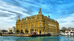 Turkey Istanbul Bridges buildings Haydarpasa