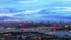Turkey Istanbul cities cityscapes bosphorus suspension bridge 