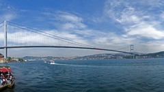 Turkey Istanbul cities cityscapes suspension bridge Bosphorus 