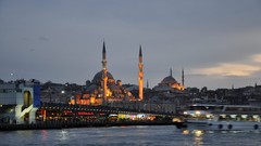 Turkey Istanbul cityscapes galata bridge Eminonu
