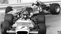 Turn vintage monochrome grand prix formula one Jackie Stewart