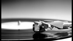 Turntable record player monochrome