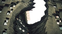 Twisted buildings paradox