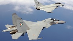 Typhoon fighter jets Su-35 Flanker-E