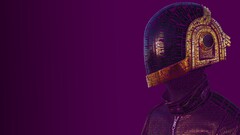 typographic portraits Music purple