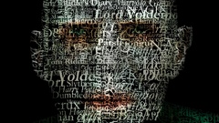 Typography black background harry potter Voldemort typographic 