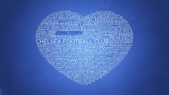Typography chelsea fc blue