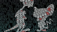 Typography font Pinky and the Brain typographic portrait