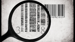 Typography grayscale barcode facts