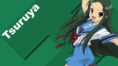 Typography green hair the melancholy of haruhi suzumiya Tsuruya 