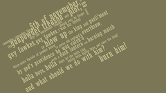 Typography Guy Fawkes V