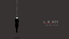 Typography Liberty minimalistic artwork Game Over