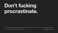 Typography motivational posters procratinate