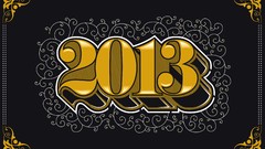 Typography numbers dark background artwork Black and Yellow 