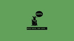 Typography star wars funny yoda you only live once