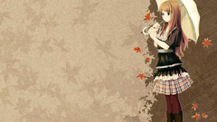 Umbrella fall Anime autumn