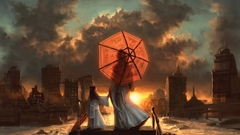 Umbrellas album covers holding