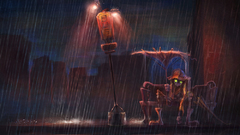 Umbrellas sadness Depression light