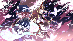 Umbrellas saigyouji yuyuko hats