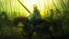 Undead Knights lance Horses