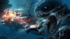 Underwater artwork Dunkleosteus