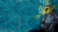 Underwater diver artwork