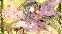 Uniforms hatsune miku vocaloid green hair Japanese clothes 