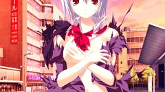 Uniforms red eyes Anime