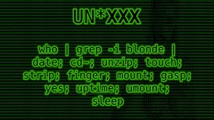 Unix green text