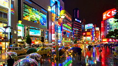 Urban hardscapes nightlife