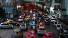 Urban traffic tilt-shift citylife