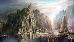 Utopia cityscapes artwork fantasy art